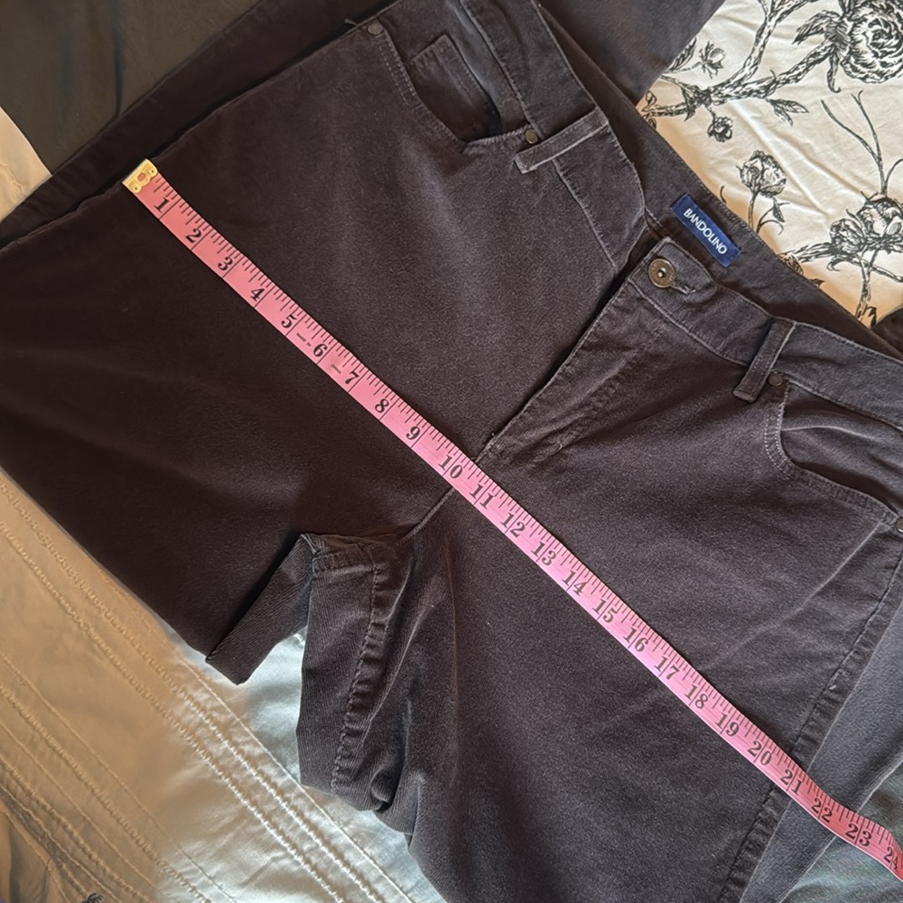 Bandolino Mandie Dark Brown Corduroy Pants Women’s Size 14 - Picture 4 of 6